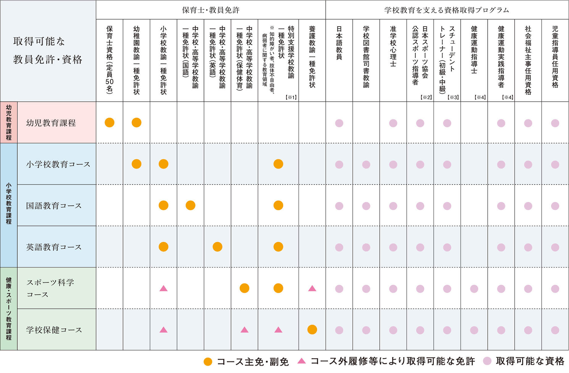 取得可能な教員免許 資格 人間教育学部人間教育学科 桃山学院教育大学